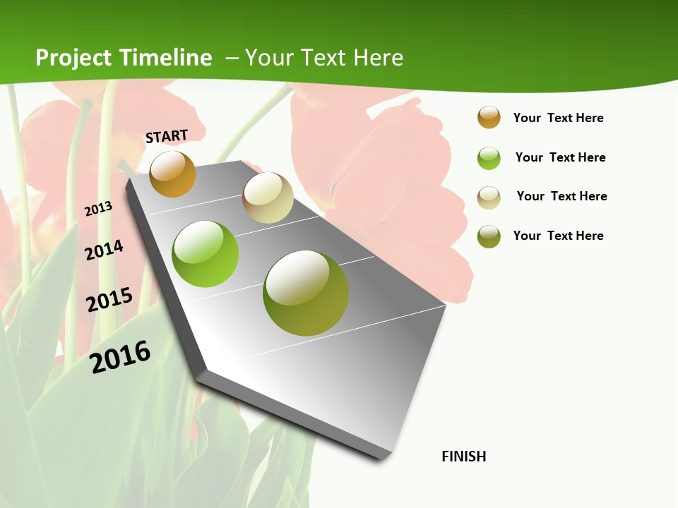 Beautiful Background Flowers PowerPoint Template