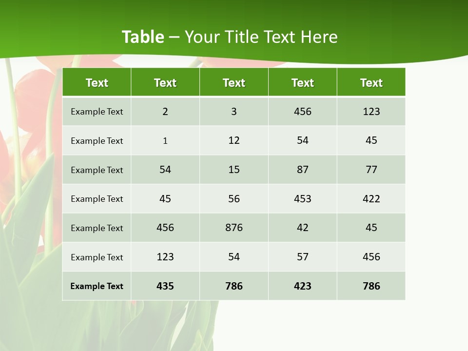 Beautiful Background Flowers PowerPoint Template