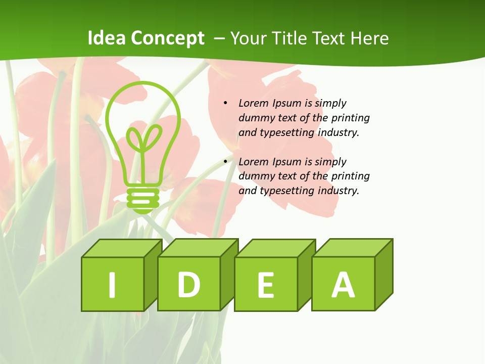 Beautiful Background Flowers PowerPoint Template