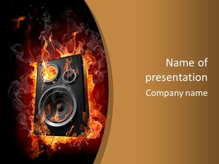 Flammable Fire Speaker PowerPoint Template