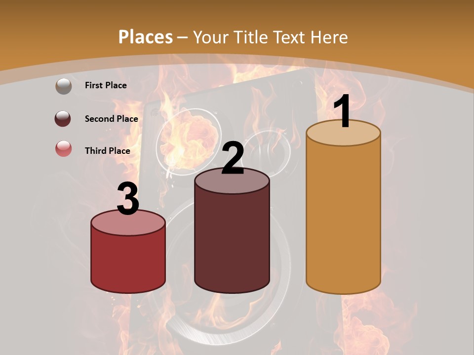 Flammable Fire Speaker PowerPoint Template