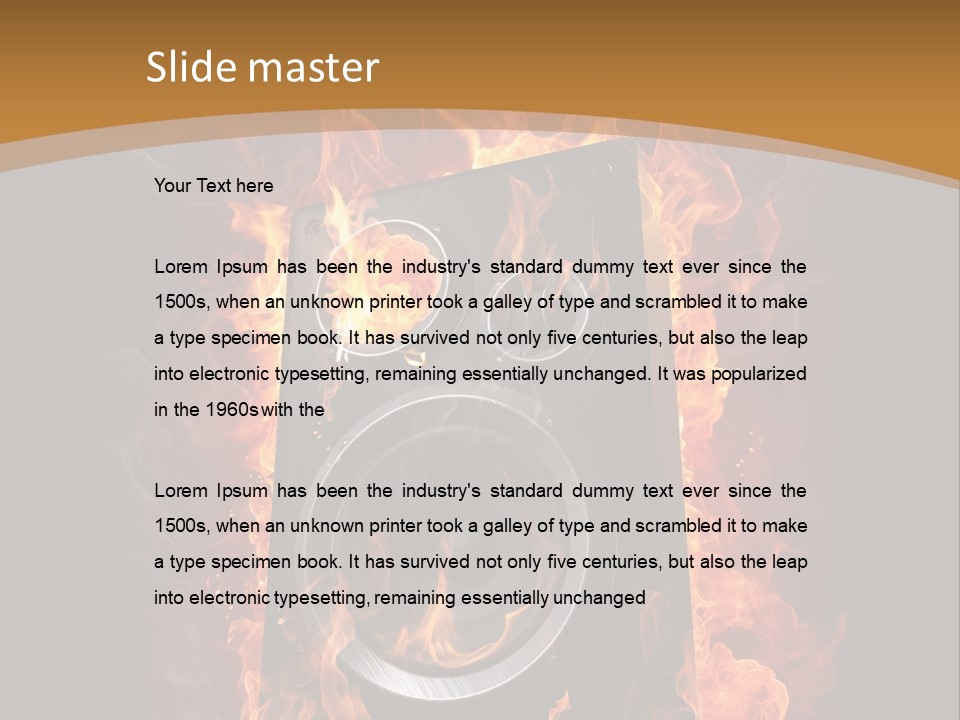 Flammable Fire Speaker PowerPoint Template