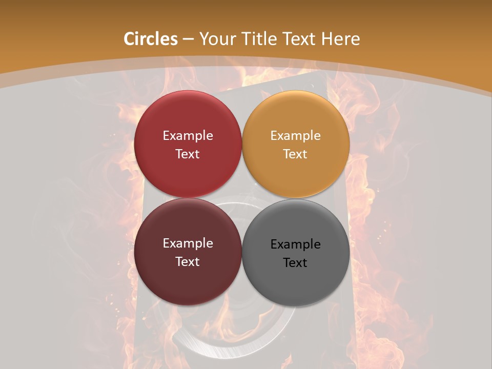 Flammable Fire Speaker PowerPoint Template