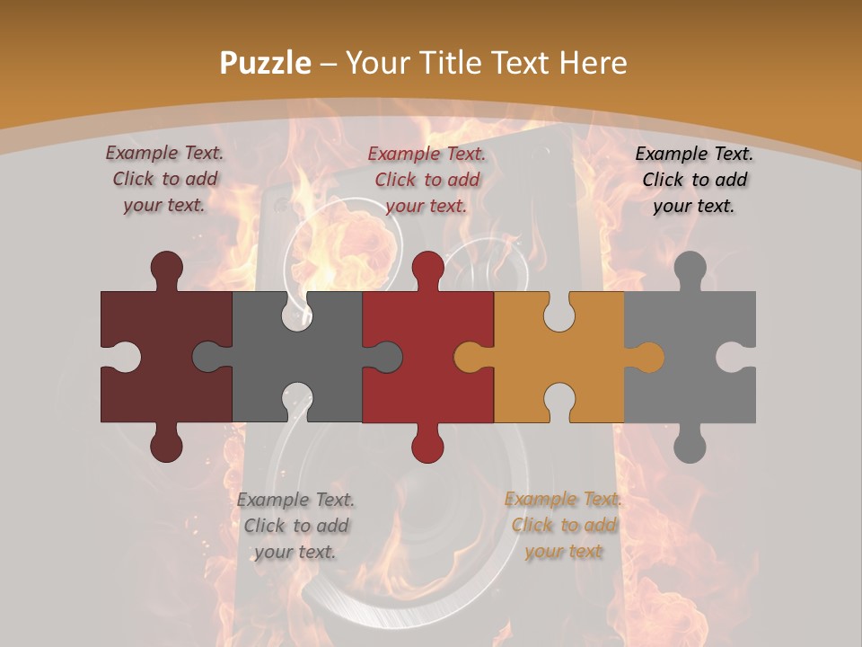Flammable Fire Speaker PowerPoint Template