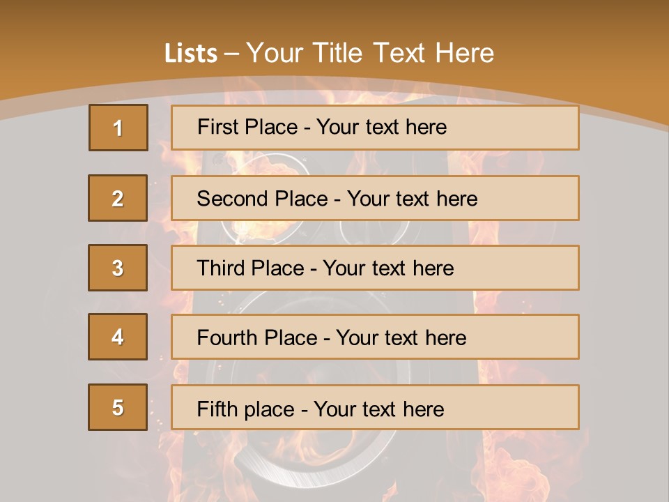 Flammable Fire Speaker PowerPoint Template