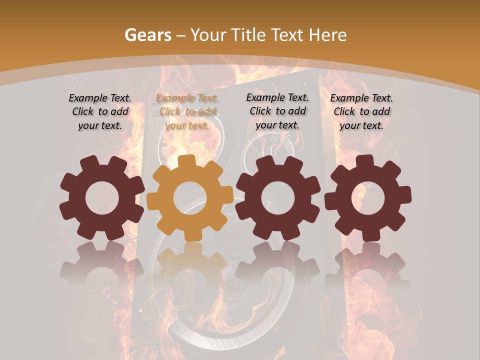 Flammable Fire Speaker PowerPoint Template