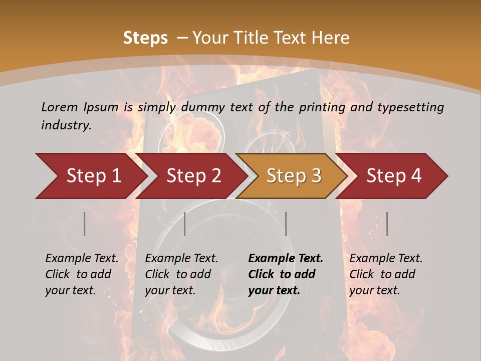 Flammable Fire Speaker PowerPoint Template