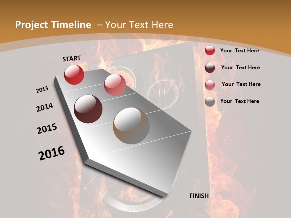Flammable Fire Speaker PowerPoint Template