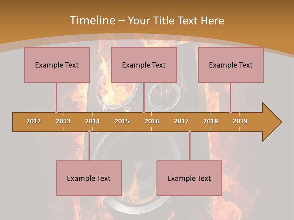 Flammable Fire Speaker PowerPoint Template