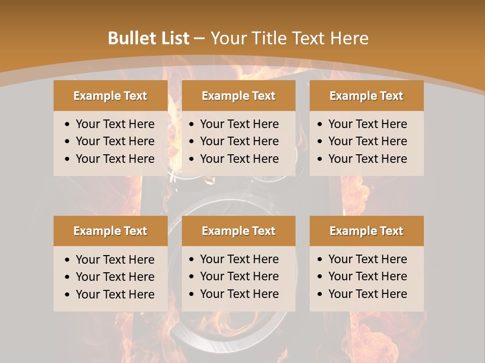 Flammable Fire Speaker PowerPoint Template