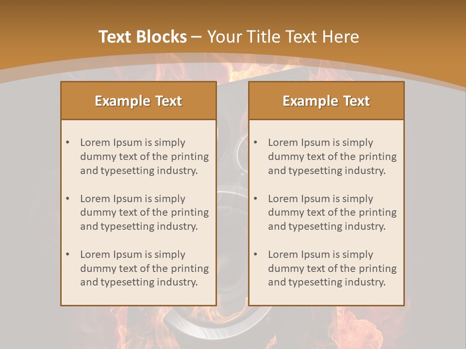 Flammable Fire Speaker PowerPoint Template