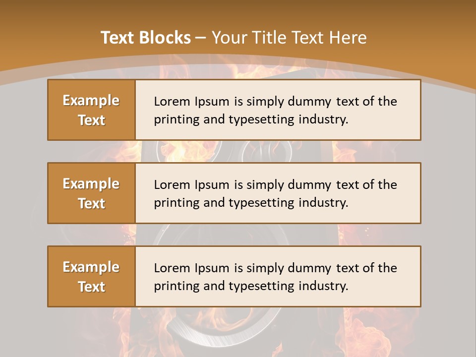 Flammable Fire Speaker PowerPoint Template