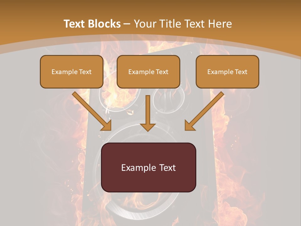 Flammable Fire Speaker PowerPoint Template