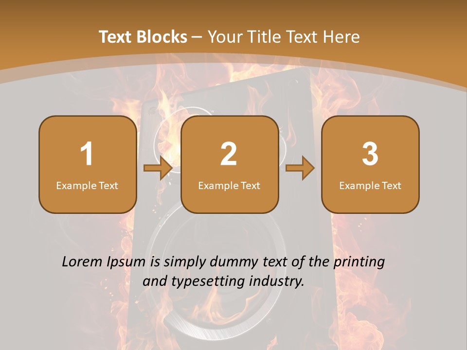 Flammable Fire Speaker PowerPoint Template