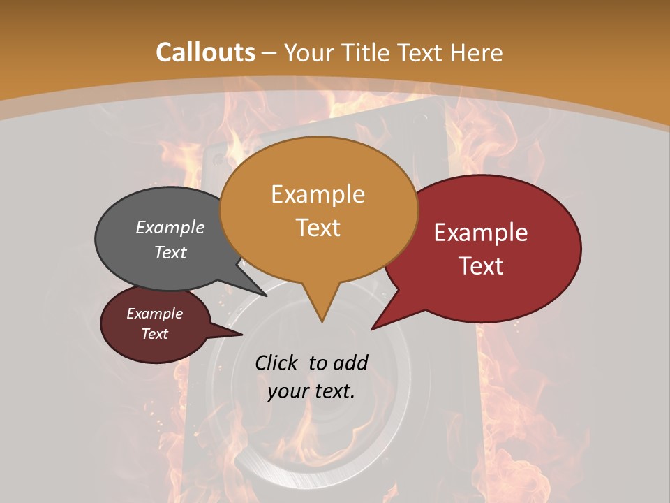 Flammable Fire Speaker PowerPoint Template