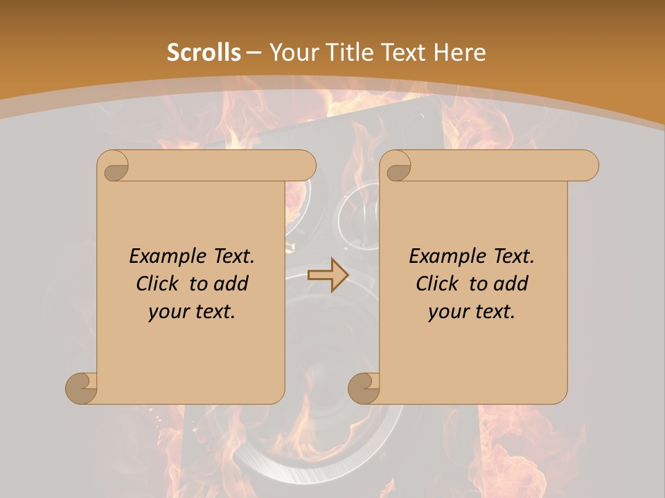 Flammable Fire Speaker PowerPoint Template