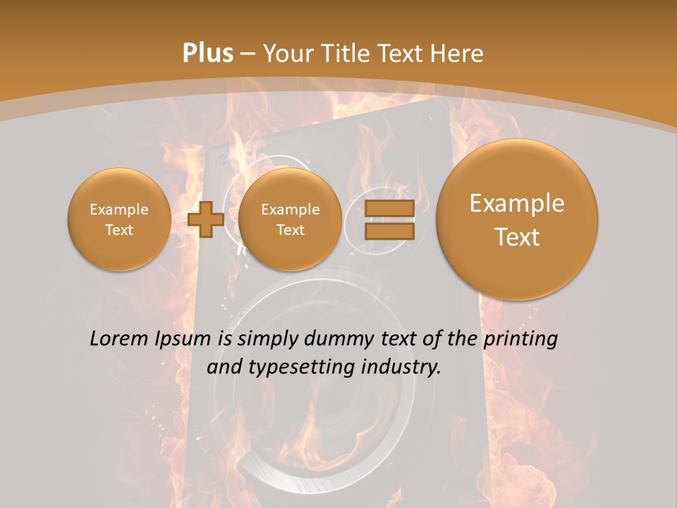 Flammable Fire Speaker PowerPoint Template