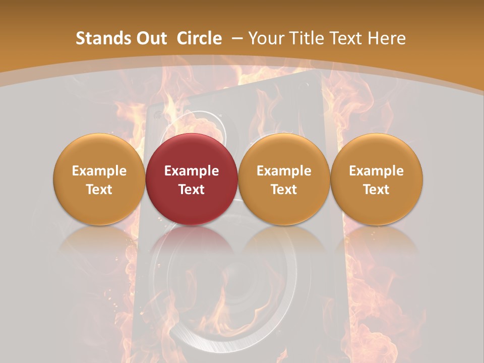 Flammable Fire Speaker PowerPoint Template
