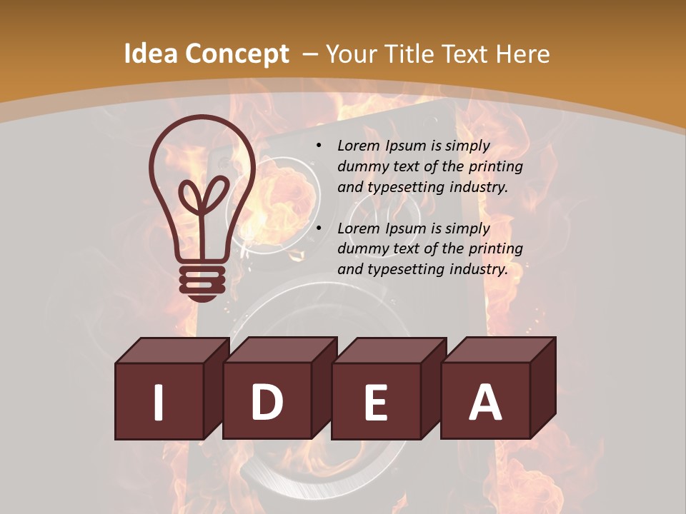 Flammable Fire Speaker PowerPoint Template
