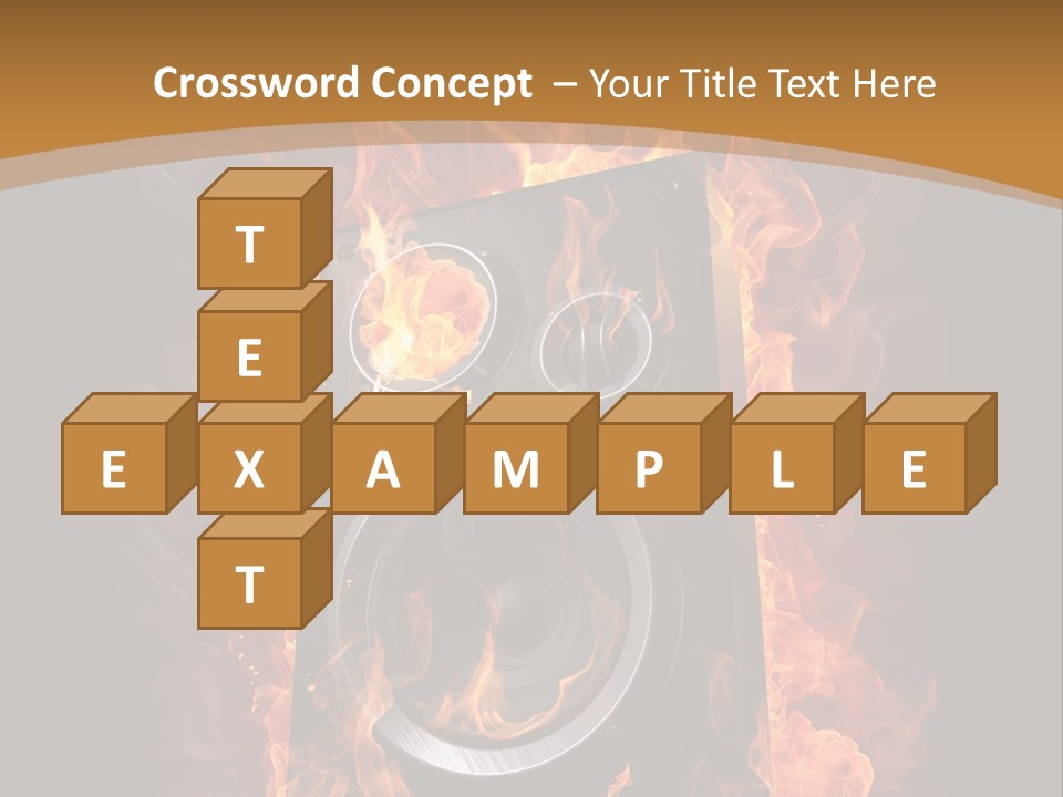 Flammable Fire Speaker PowerPoint Template