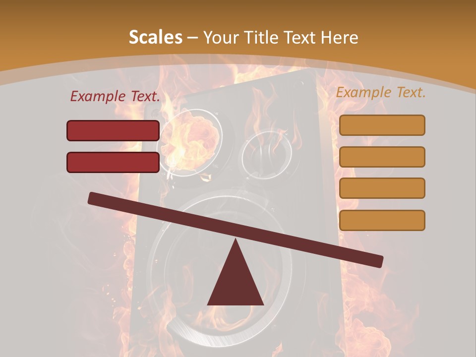 Flammable Fire Speaker PowerPoint Template