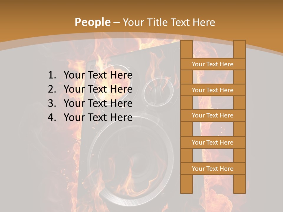 Flammable Fire Speaker PowerPoint Template