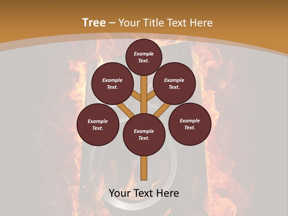 Flammable Fire Speaker PowerPoint Template