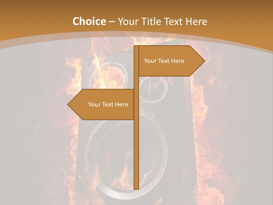 Flammable Fire Speaker PowerPoint Template