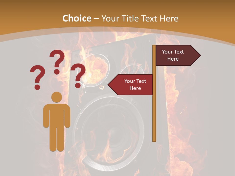 Flammable Fire Speaker PowerPoint Template