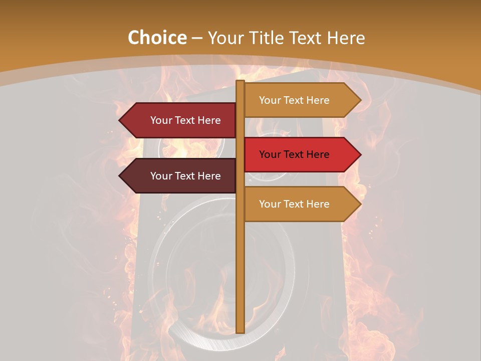 Flammable Fire Speaker PowerPoint Template