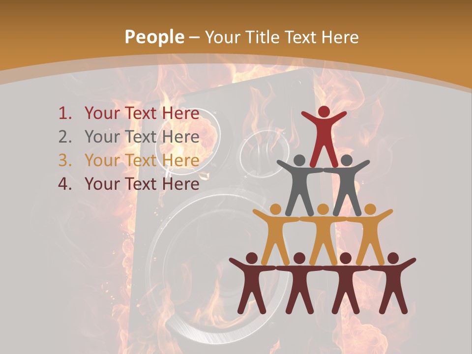 Flammable Fire Speaker PowerPoint Template