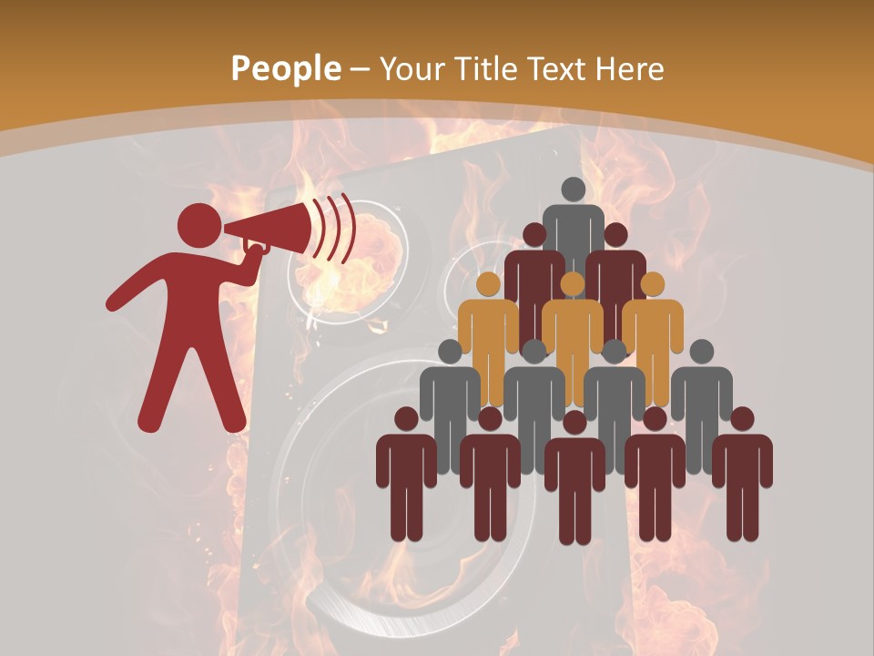 Flammable Fire Speaker PowerPoint Template