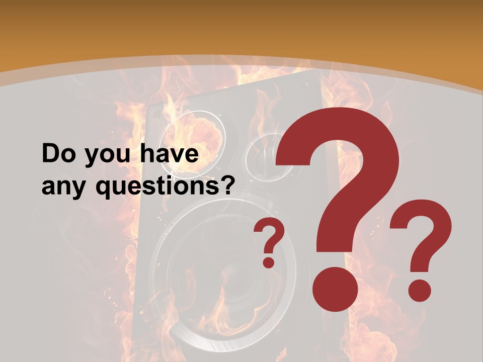 Flammable Fire Speaker PowerPoint Template
