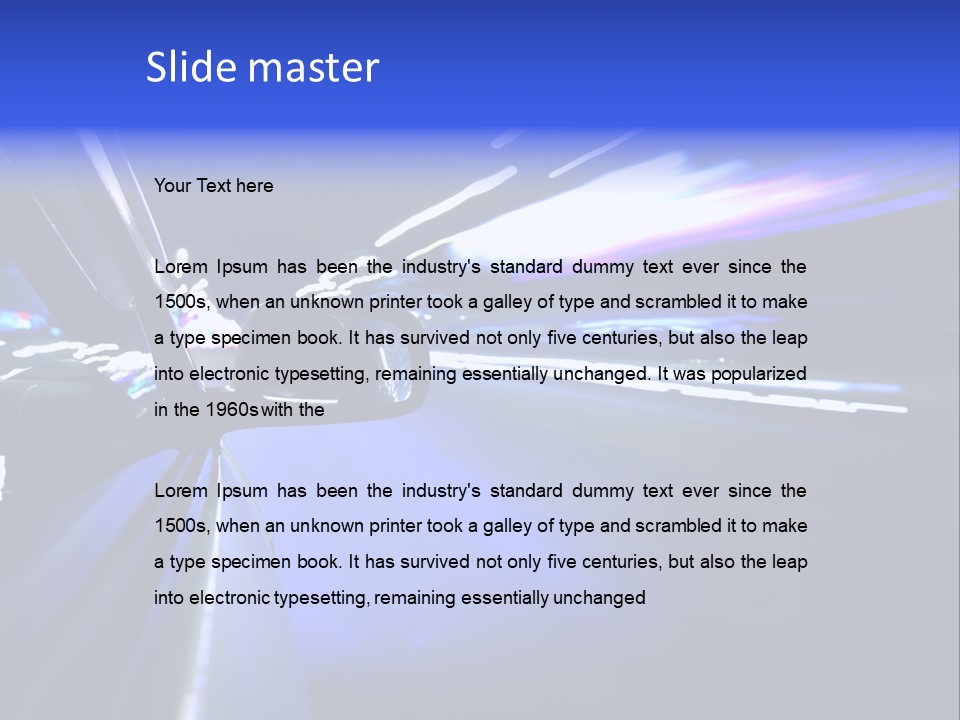 Velocity Speedy Way PowerPoint Template