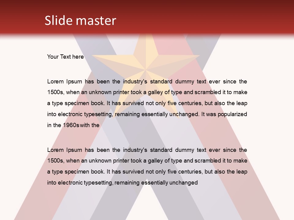 Star Gold Patriotic PowerPoint Template