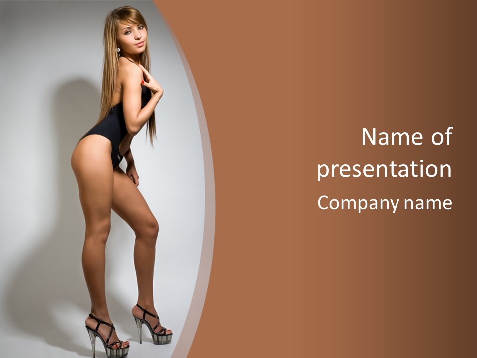 Adult Blond Glamour PowerPoint Template