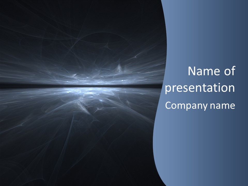 A Black And Blue Background With A White Light PowerPoint Template