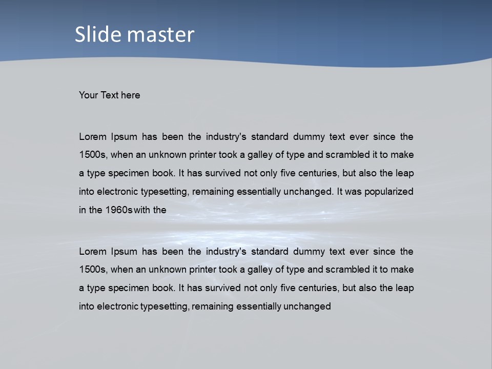 A Black And Blue Background With A White Light PowerPoint Template