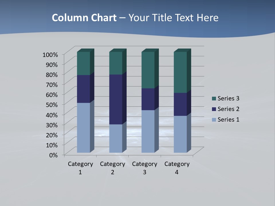 A Black And Blue Background With A White Light PowerPoint Template