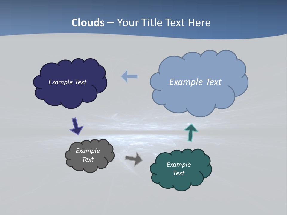 A Black And Blue Background With A White Light PowerPoint Template