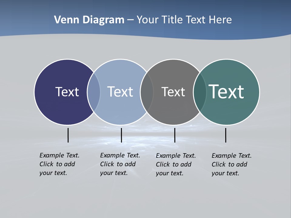 A Black And Blue Background With A White Light PowerPoint Template