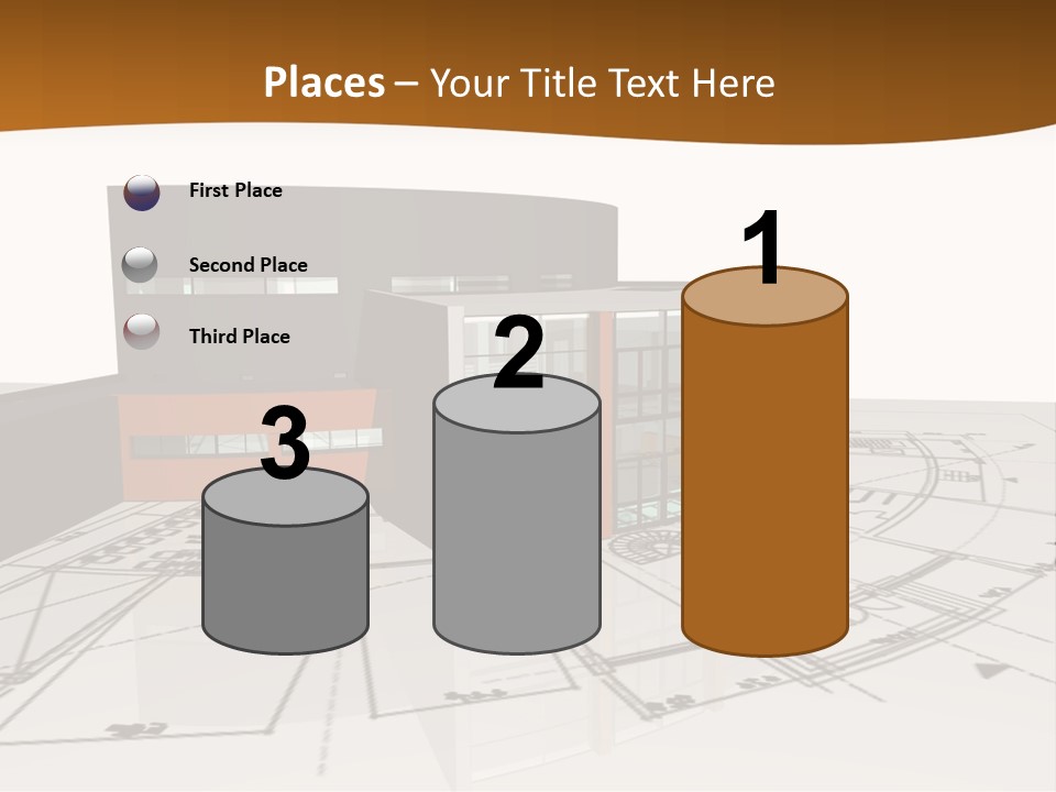 Background Orange Reflection PowerPoint Template