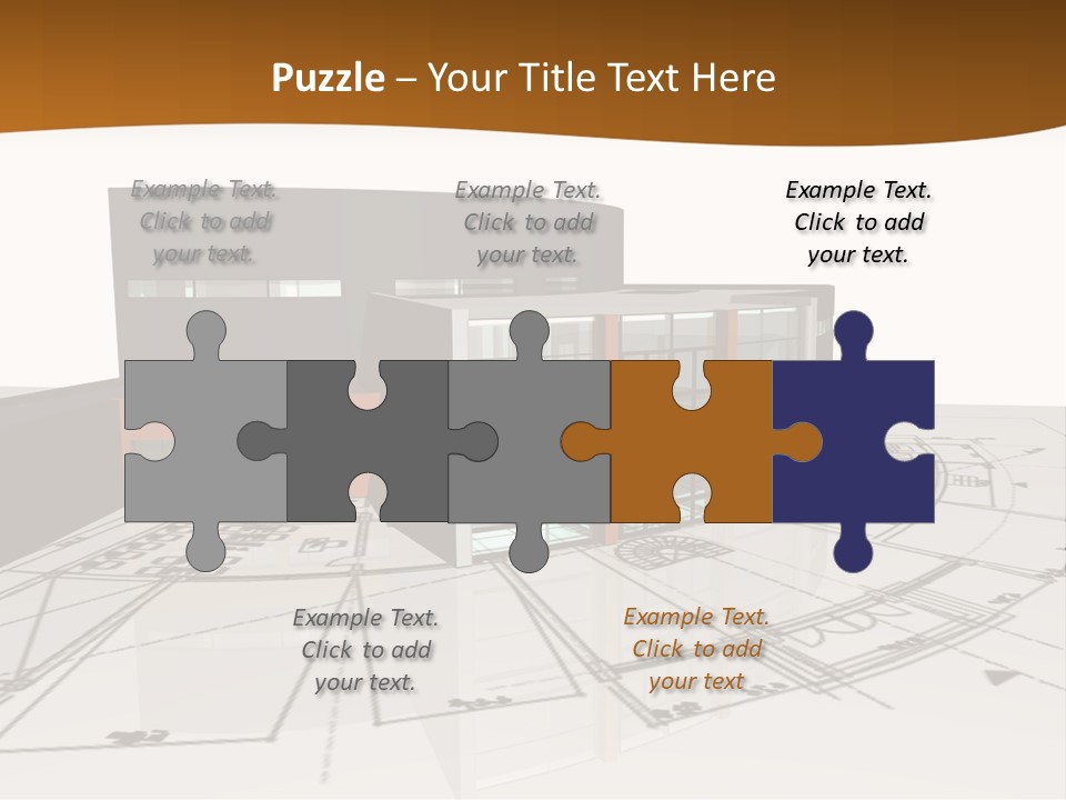 Background Orange Reflection PowerPoint Template