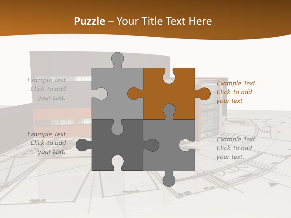 Background Orange Reflection PowerPoint Template