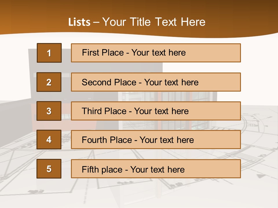 Background Orange Reflection PowerPoint Template