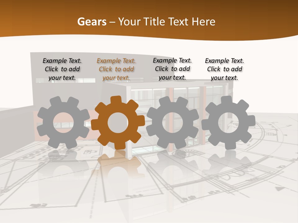 Background Orange Reflection PowerPoint Template