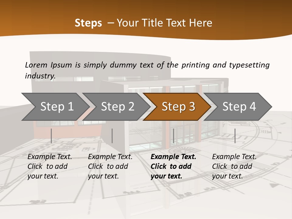 Background Orange Reflection PowerPoint Template