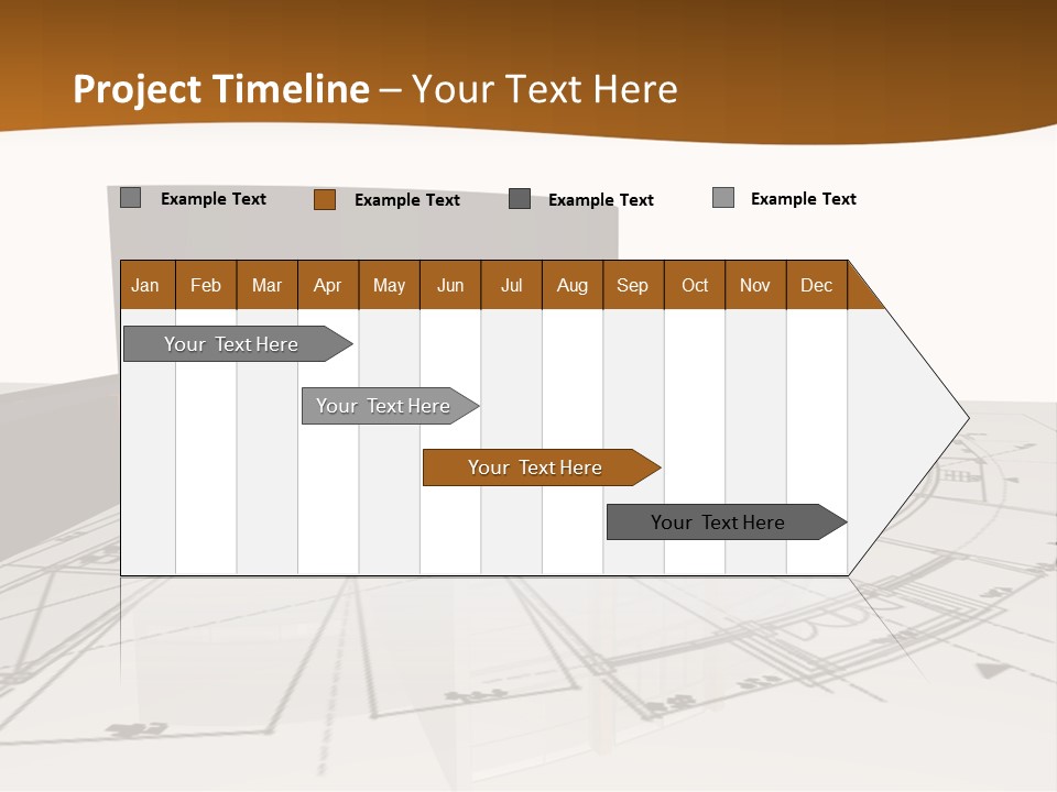 Background Orange Reflection PowerPoint Template