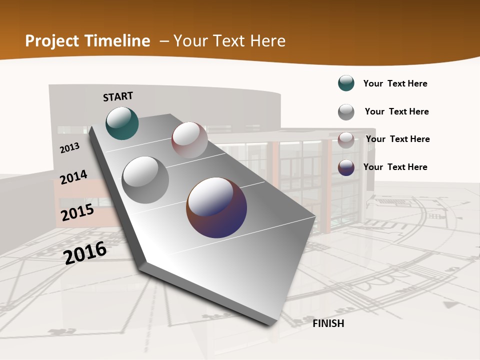 Background Orange Reflection PowerPoint Template
