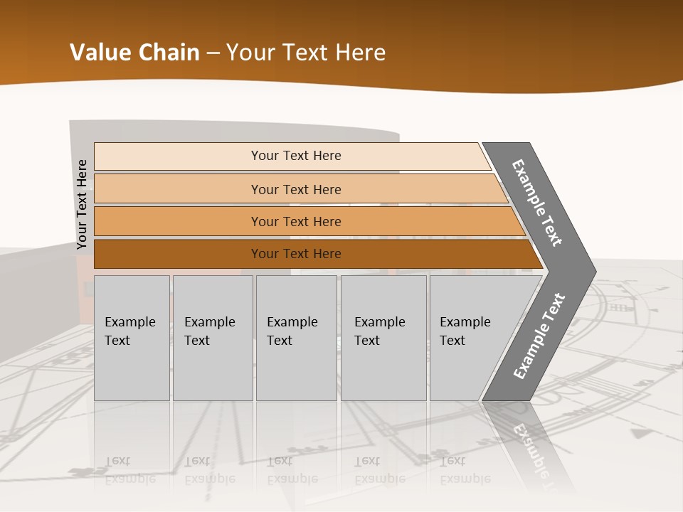 Background Orange Reflection PowerPoint Template